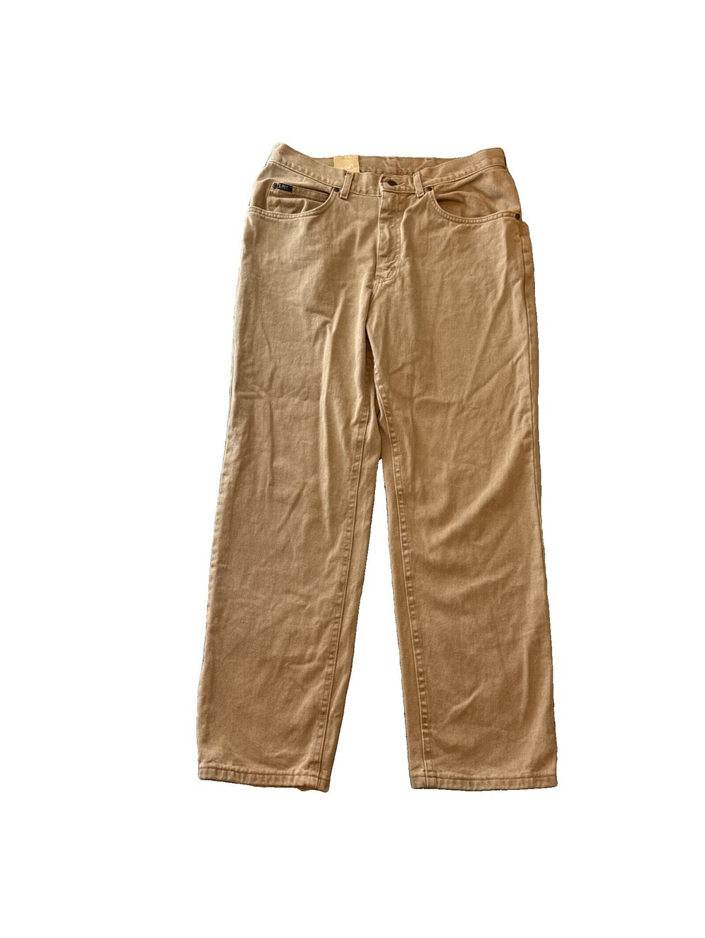 NWT Vintage Lee Jeans Men 36x30 Tan Khaki Denim Made in USA Deadstock Regular